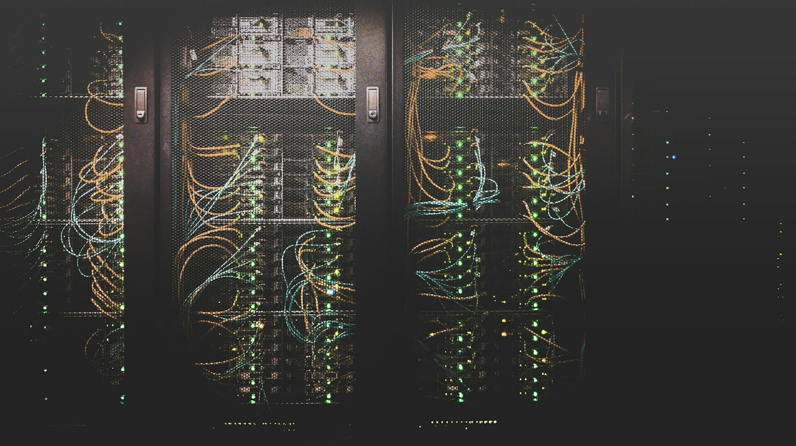 Network and server rack equipment in a data room